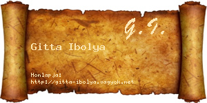 Gitta Ibolya névjegykártya