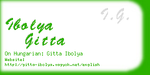 ibolya gitta business card